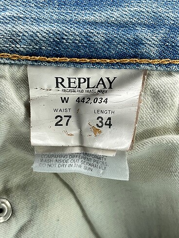 27 Beden mavi Renk Replay Jean / Kot %70 İndirimli.