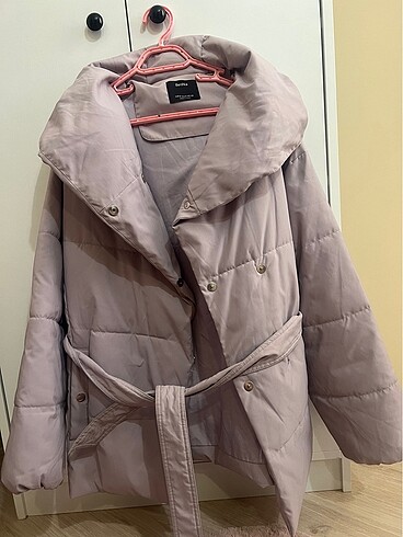 Bershka lila mont kuşaklı