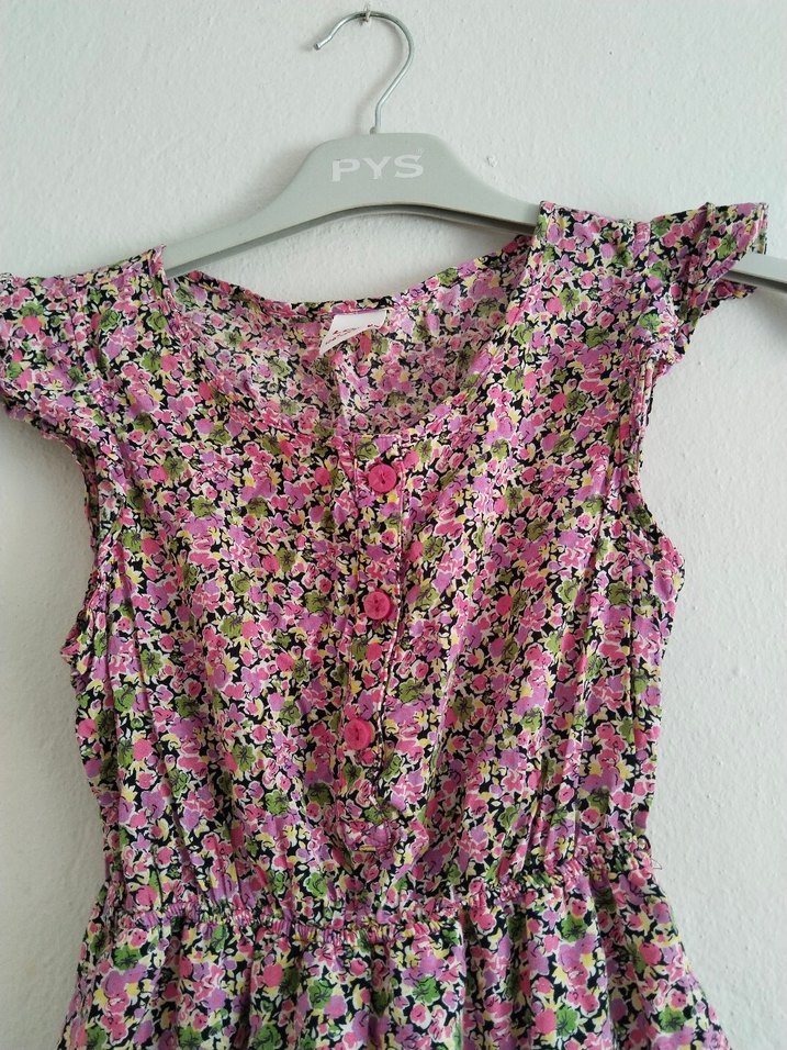 Kız Çocuk Renkli Fırfırlı Bohem Elbise - Görsel 3