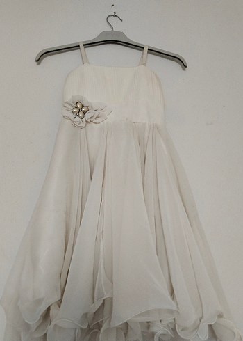 Beyaz Önü Kısa Arkası Uzun Abiye Çocuk - Görsel 2