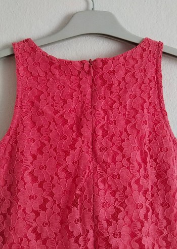 Kız Çocuk Dantelli Pembe Elbise - Görsel 4