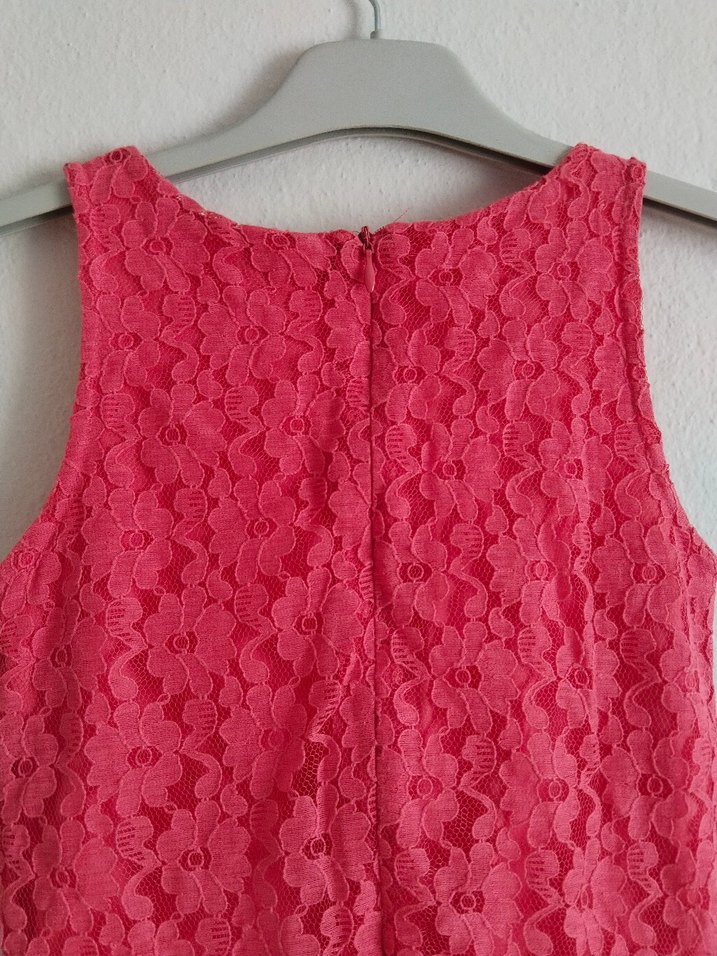 Kız Çocuk Dantelli Pembe Elbise - Görsel 4