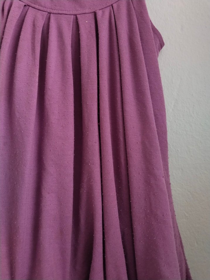 Mor Kolsuz Fırfırlı Kız Elbisesi - Görsel 2