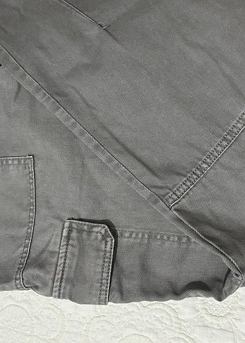 Bershka Gri Düğmeli Denim Erkek Pantolon