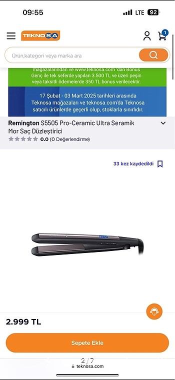 Remington Remington düzleştirici