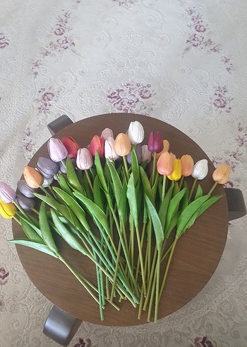  Beden Pastel Renkli Dekoratif Islak Lale Demeti (33 Adet)