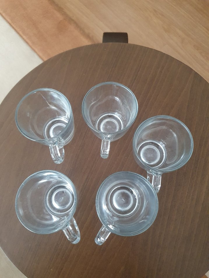 Şeffaf Cam 5'li Bardak Seti - Görsel 3