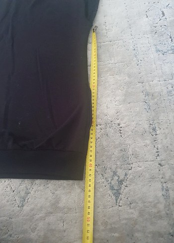 Dantel Detaylı Siyah Kapüşonlu Sweatshirt. 42 Beden. - Görsel 7