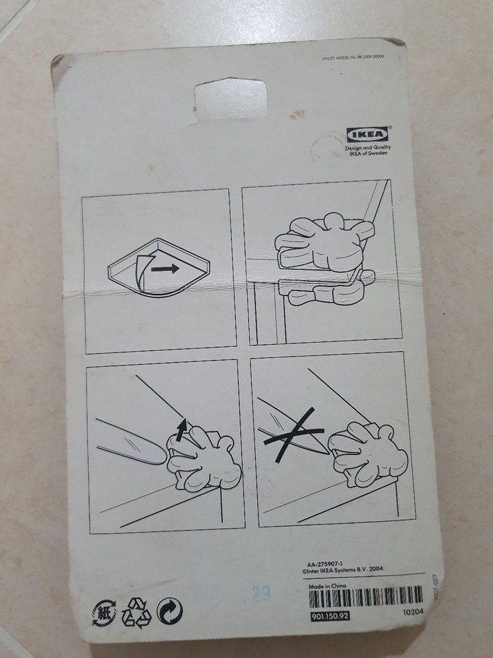 Beyaz El Şekilli Keskin Köşe koruyucu. - Görsel 2