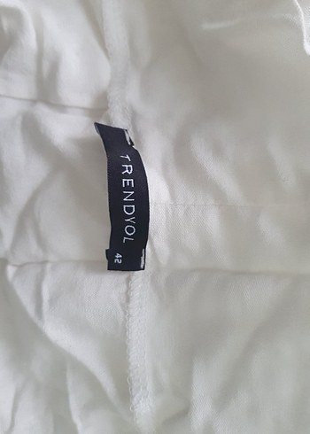 Beyaz Keten Bohem Pareo.
42 Beden. - Görsel 3