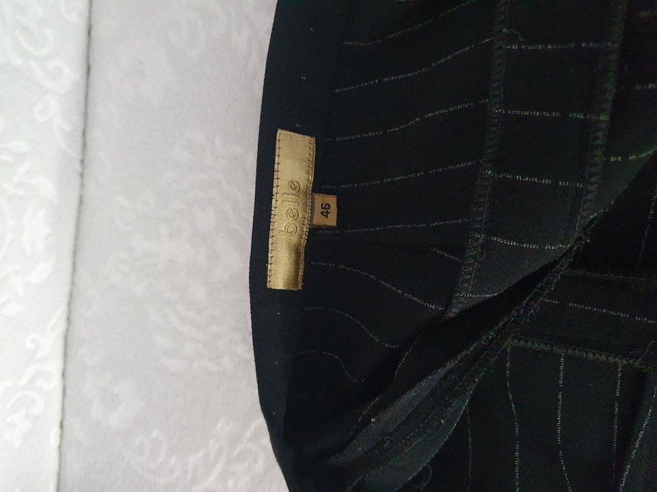 Kadın Siyah Uzun Kumaş Pantolon. 46 Beden - Görsel 3