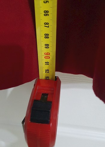 Kadın Kırmızı Midi Düğmeli Trençkot. 48 BEDEN - Görsel 5