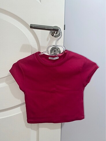Crop top fuşya