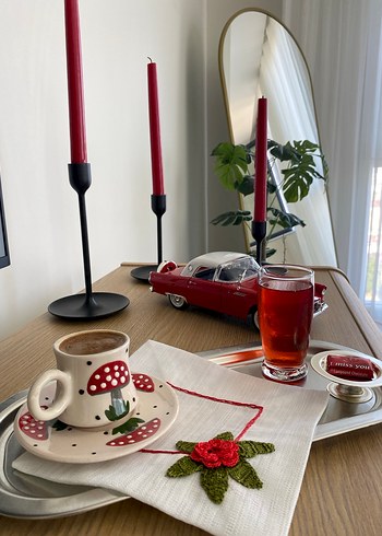 Beden Vintage Nakışlı Keten Peçete