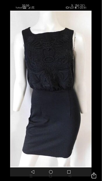 38 Beden siyah Renk H&M elbise