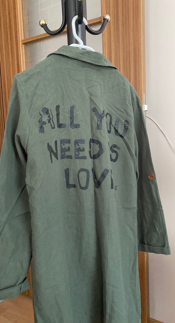 Düğmeli Keten Ceket - Görsel 3