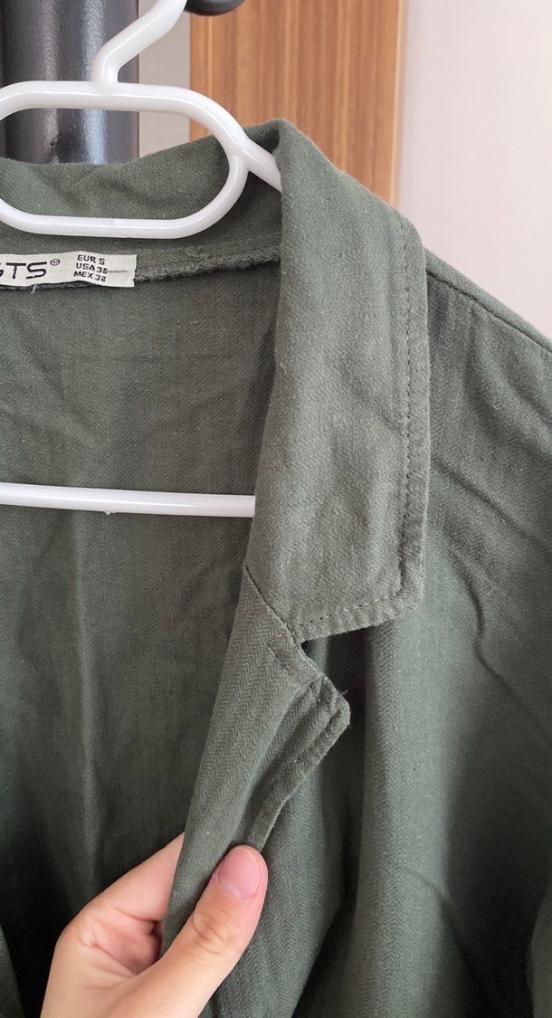 Düğmeli Keten Ceket - Görsel 2