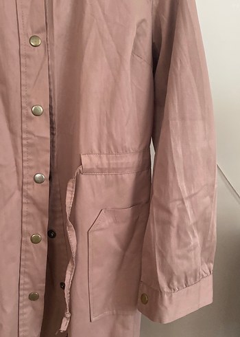 Bej Midi Kadın Trençkot Düğmeli Kapüşonlu - Görsel 2