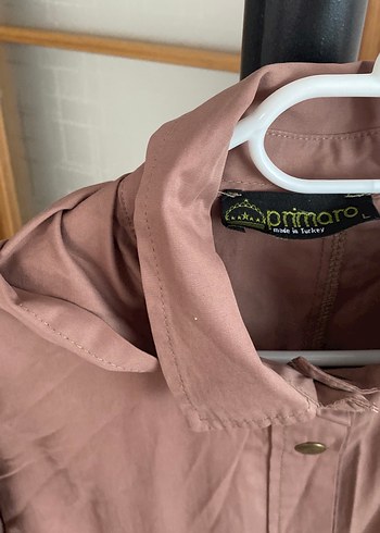 Bej Midi Kadın Trençkot Düğmeli Kapüşonlu - Görsel 4