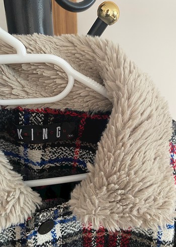 Çıtçıtlı Ekoseli Polar Ceket - Görsel 3