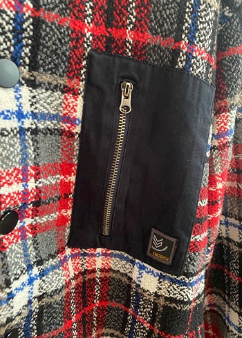 Çıtçıtlı Ekoseli Polar Ceket - Görsel 4