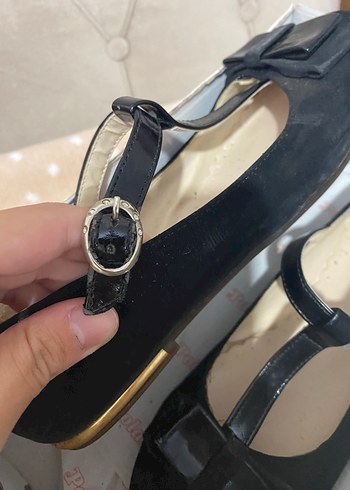 Siyah Tokalı Babet Ayakkabı - Görsel 2