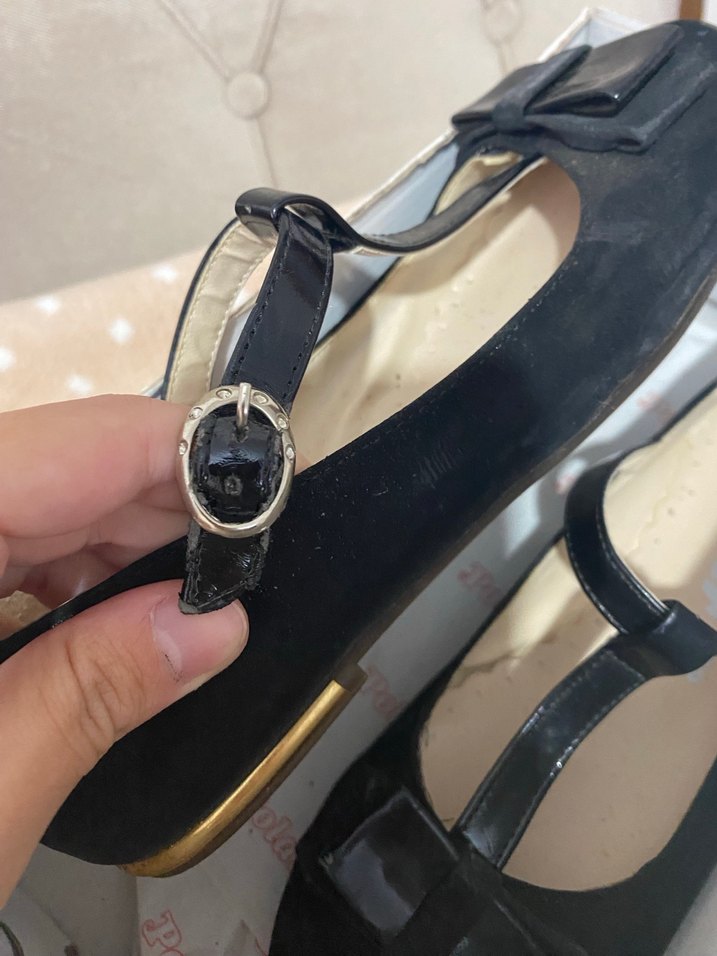 Siyah Tokalı Babet Ayakkabı - Görsel 2