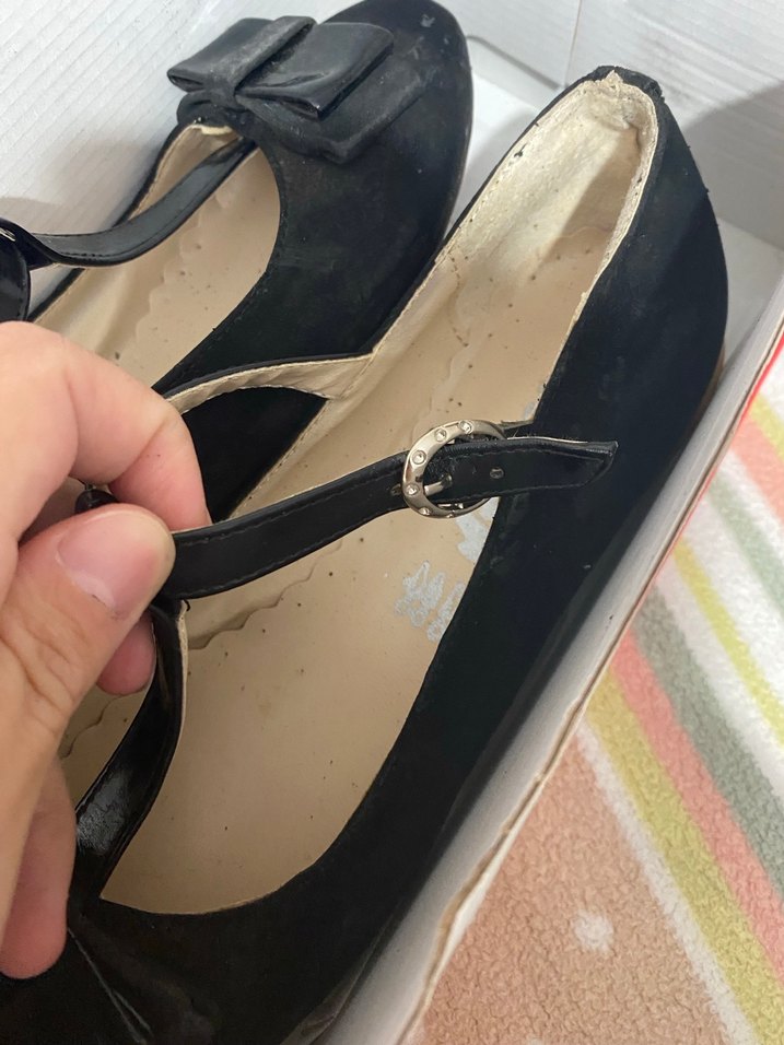 Siyah Tokalı Babet Ayakkabı - Görsel 3