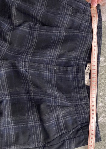 Kadın ekoseli Regular Fit Kumaş Pantolon - Görsel 5