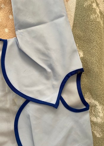 Nakışlı Mavi Bebek Önlüğü - Görsel 4