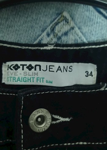 Koton Siyah Baskılı Kadın Slim Fit Jean - Görsel 2