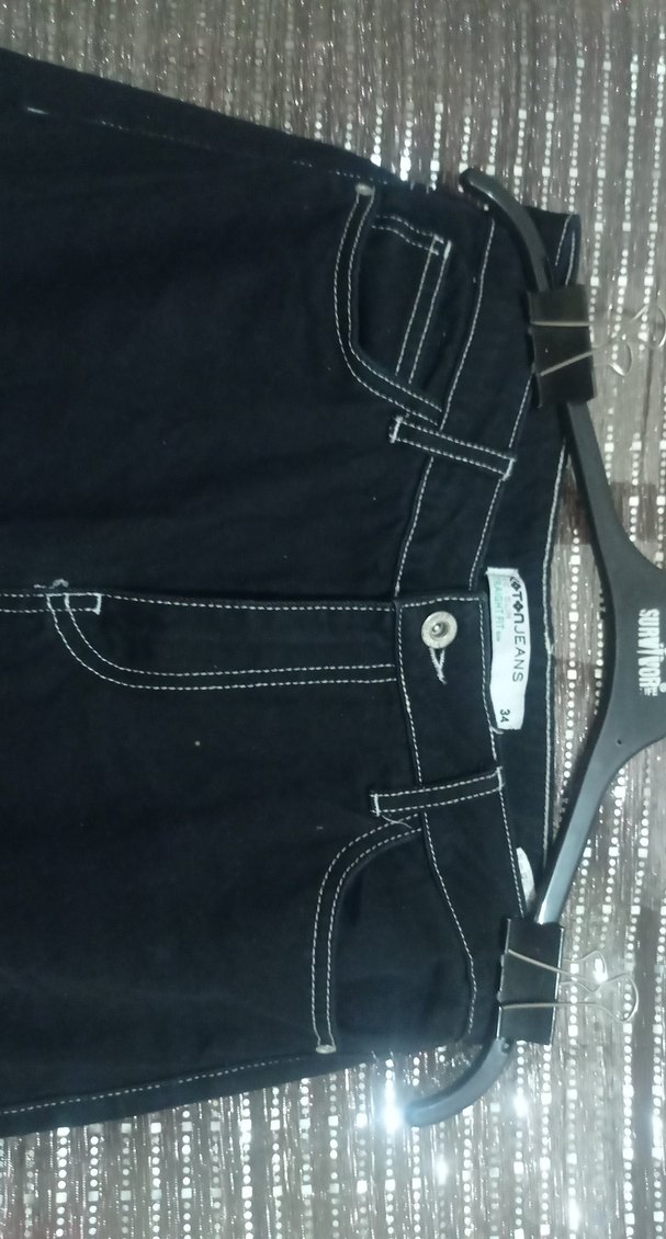 Koton Siyah Baskılı Kadın Slim Fit Jean - Görsel 5