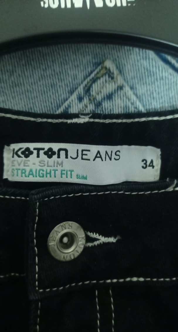 Koton Siyah Baskılı Kadın Slim Fit Jean - Görsel 2