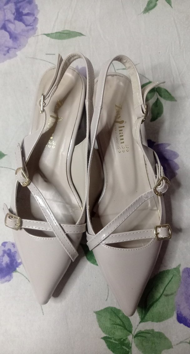 Bej Tokalı Stiletto Topuklu Kadın Ayakkabı - Görsel 3