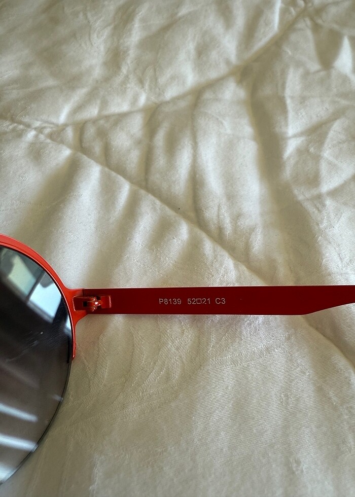 Kırmızı yuvarlak gözlük percy marka 52_21 degrade cam - Görsel 4