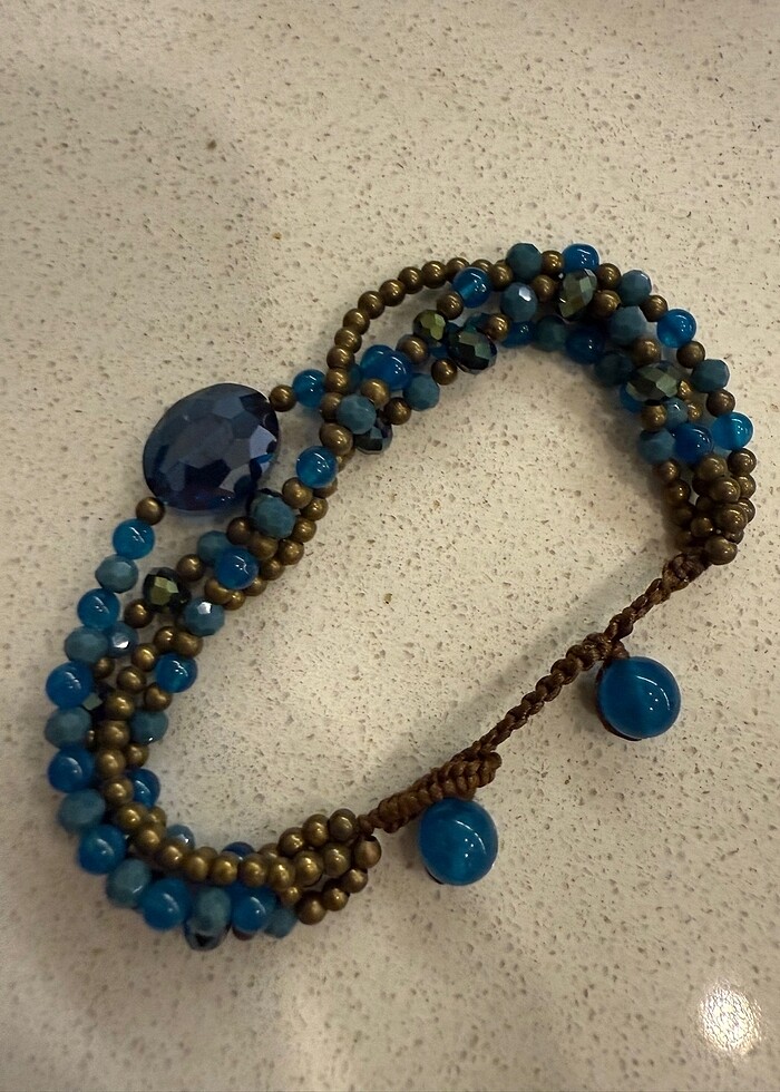 Mavi boncuklu bileklik - Görsel 3