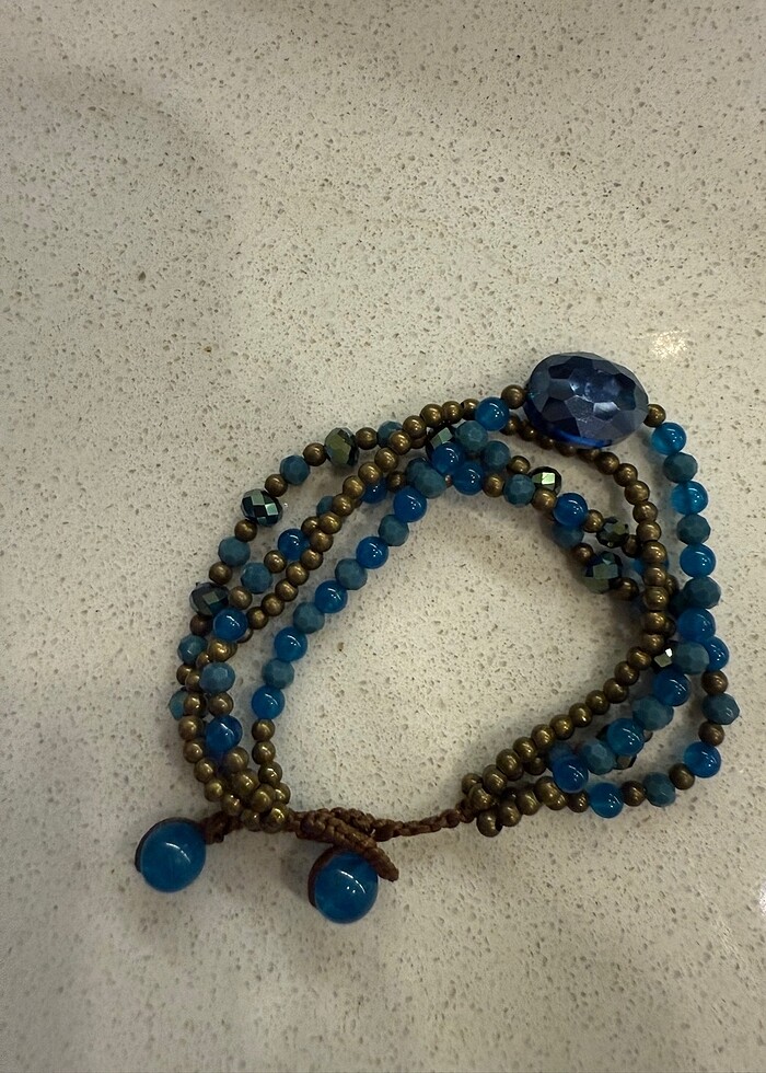 Mavi boncuklu bileklik - Görsel 4