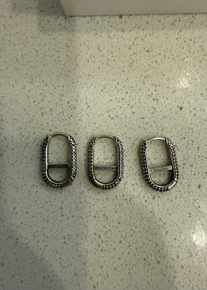 Pandora marka gümüş küpe - Görsel 3