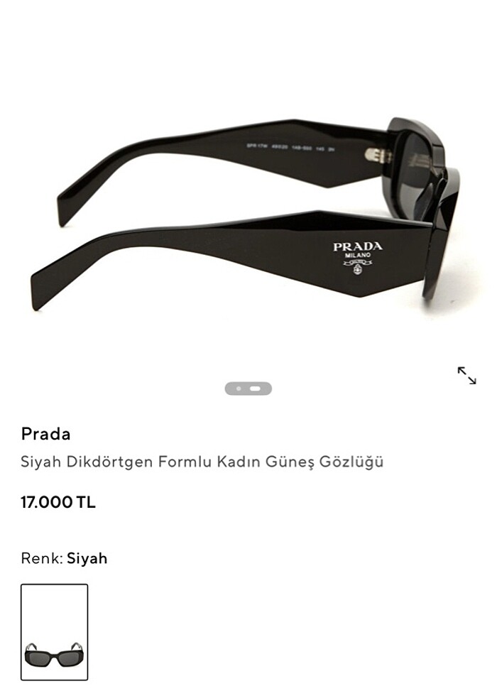 Orijinal optik mağazadan alınmış siyah güneş gözlüğü - Görsel 2