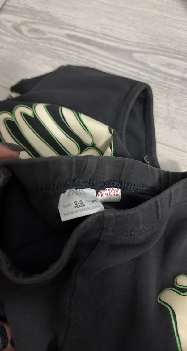 Erkek Çocuk Siyah Zara   Goth Eşofman alt üst hallowen - Görsel 2