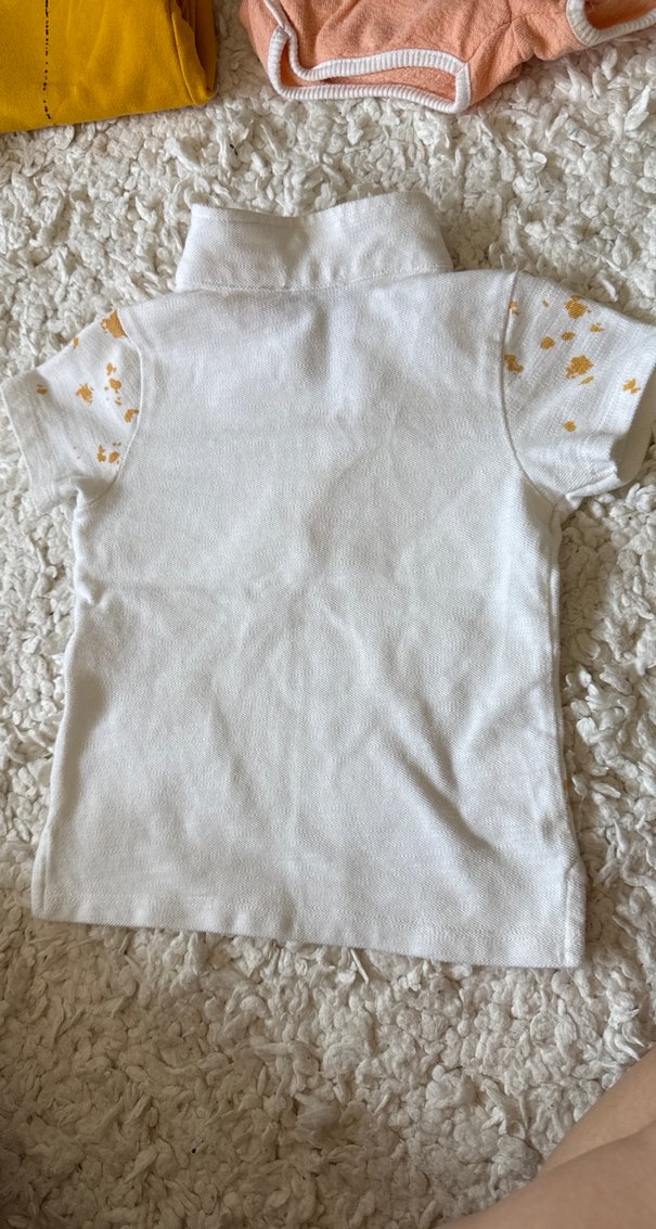 B&G orjinal Beyaz Bağlama Desenli Kısa Kollu Erkek Polo Tişört - Görsel 2