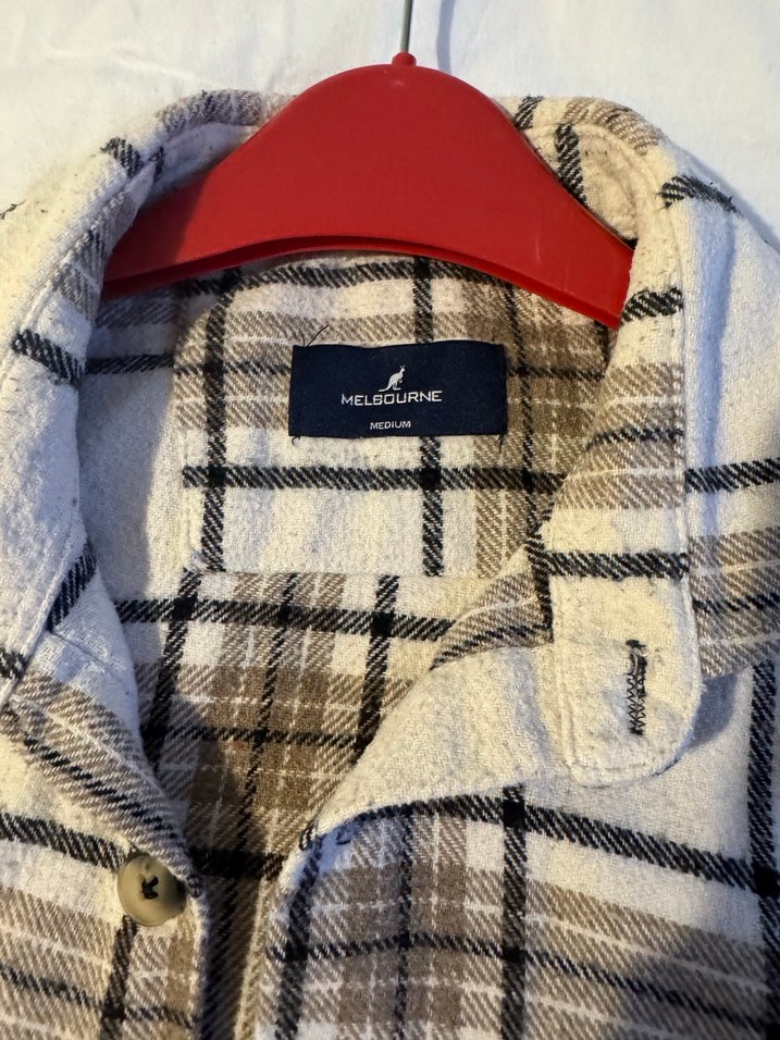 Bej Ekose Erkek Gömlek - Görsel 2