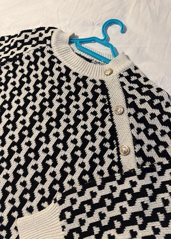 Kadın Örgü Uzun Kollu Salaş Kazak - Görsel 2