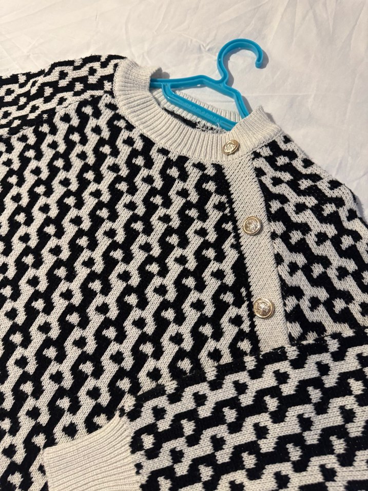 Kadın Örgü Uzun Kollu Salaş Kazak - Görsel 2