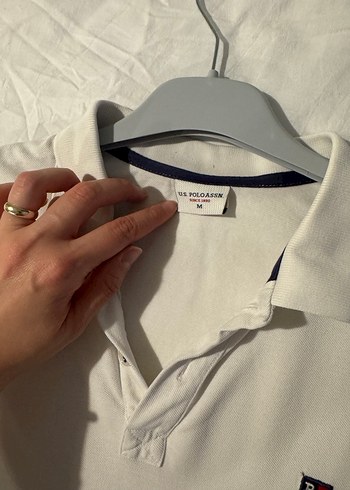 Düğmeli Beyaz Erkek Polo Tişört - Görsel 2