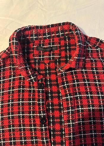 Kırmızı Tüvit Uzun Kollu Gömlek - Görsel 2