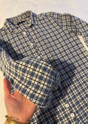 Erkek Mavi Ekose Tüvit Uzun Kollu Gömlek - Görsel 3