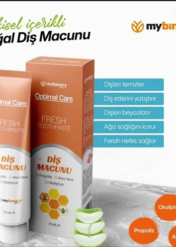 Mybinary Optimal Care Propolis Diş Macunu 75 ml