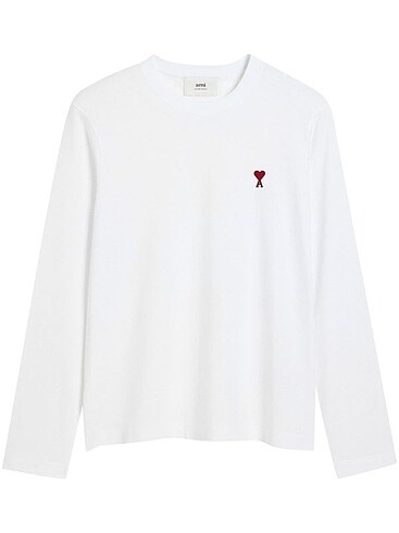 Ami beyaz uzun kollu tişört Unisex üründür Ense kısmında AMI n