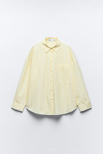 Zara Zara çizgili poplin gömlek